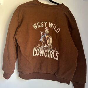 Brown West Wild Cowgirls Sweatshirt